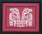 Haida Flag Raven and Eagle 33w x 25h cm